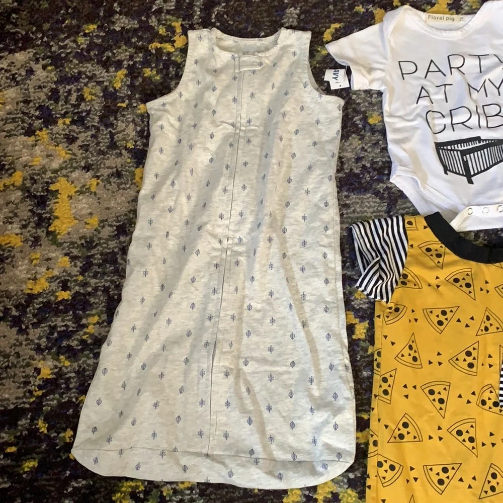 Baby Lot 6 Months Loco Taco Cactus Set Party at My Crib Pizza Jumper Sleep Sack